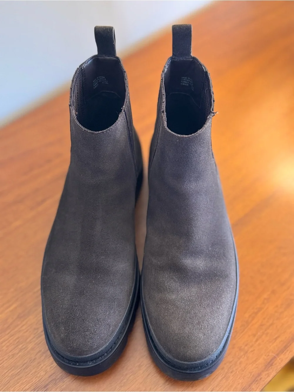 Michael Kors Men’s Suede Lug Sole Chelsea Boots -Dark Chocolate Brown - Size 9.5